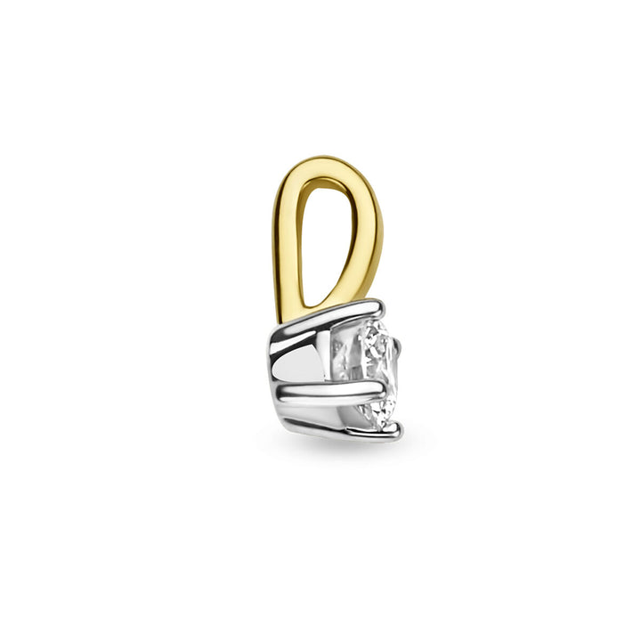 pendant diamond h si 14K bicolor gold yellow/white