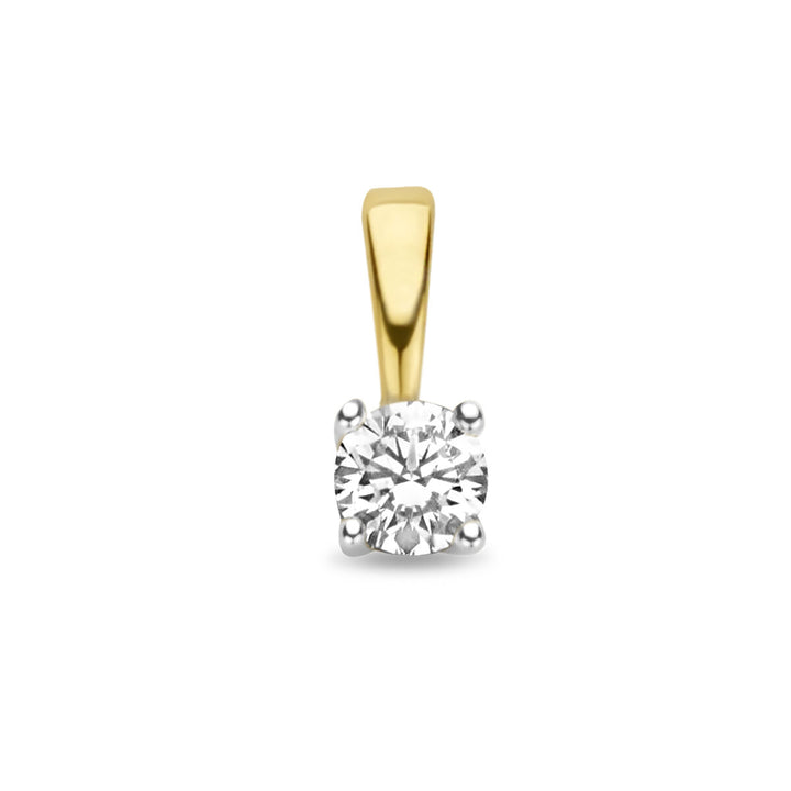 pendant diamond h si 14K bicolor gold yellow/white