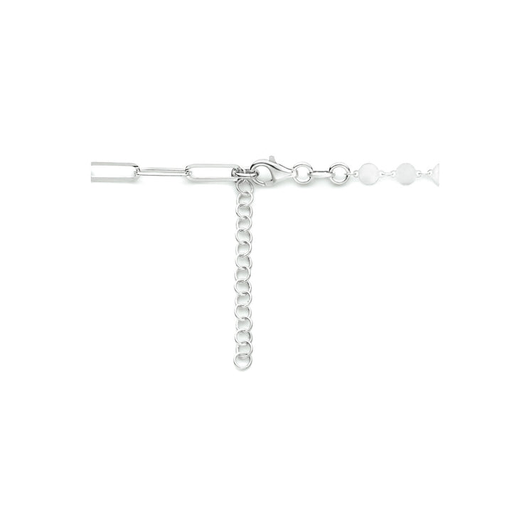necklace hearts 40 + 4 cm silver rhodium plated