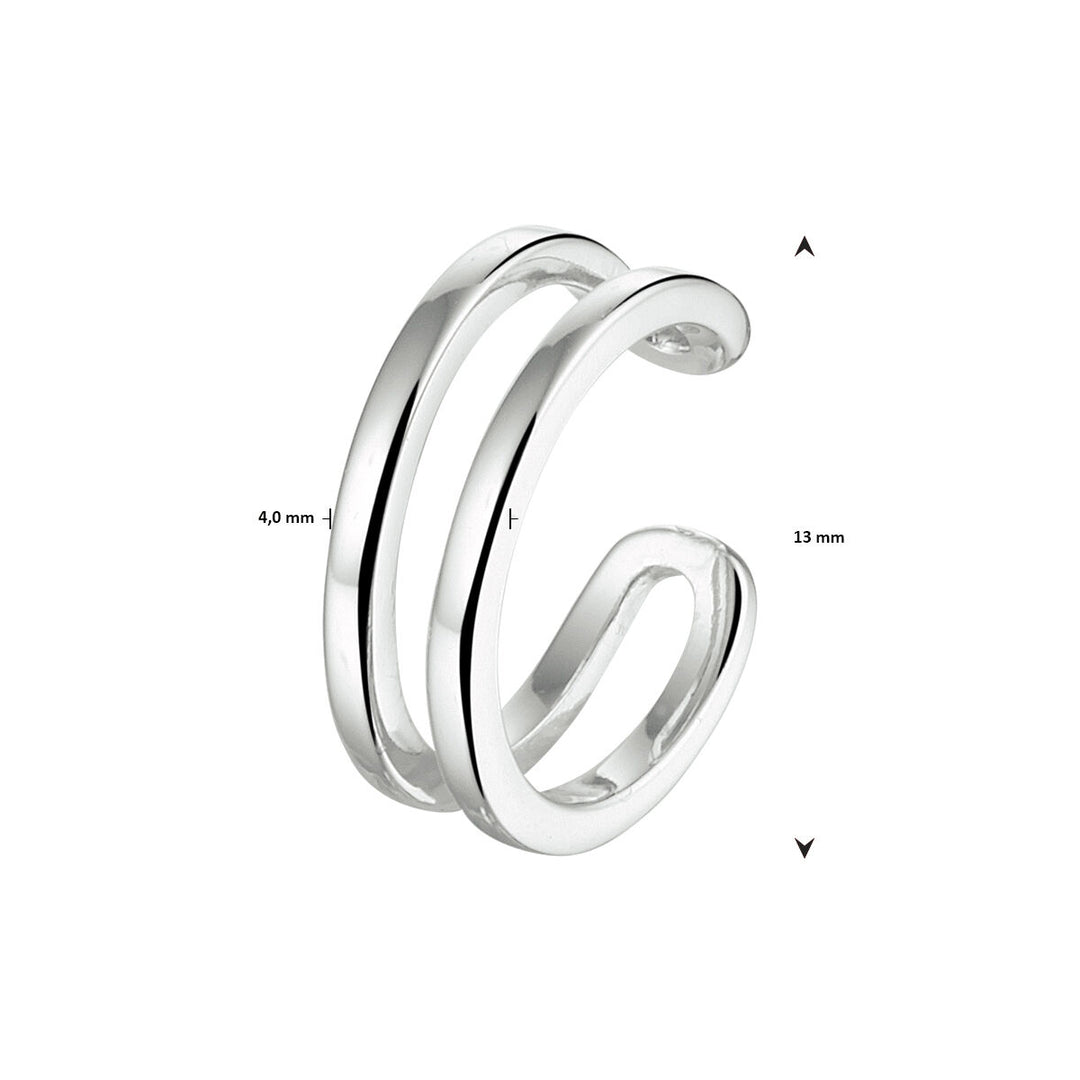 earcuff zilver gerhodineerd