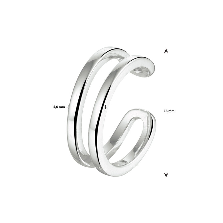 earcuff zilver gerhodineerd