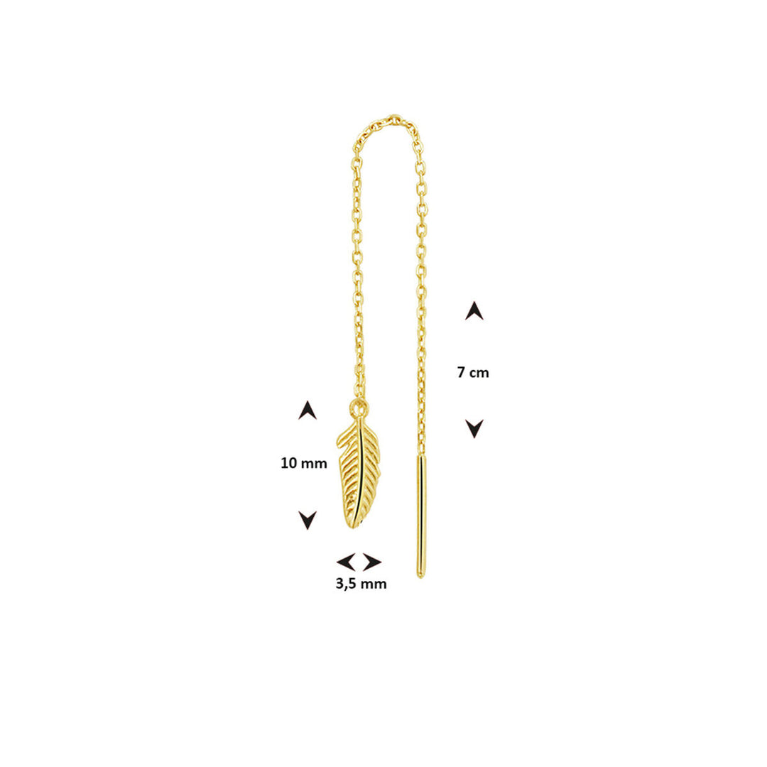 pull-through earring spring per piece 14K yellow gold
