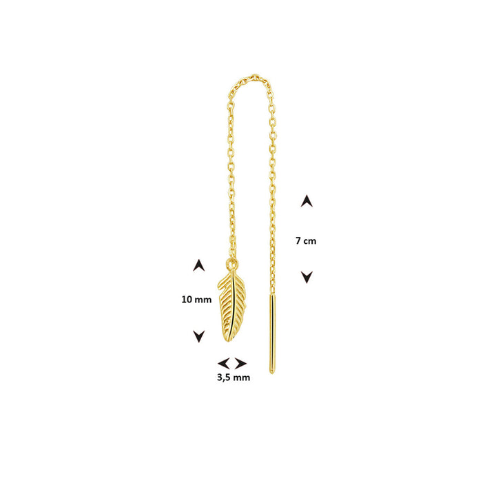 pull-through earring spring per piece 14K yellow gold