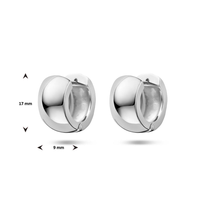 drop earrings ball silver rhodium plated