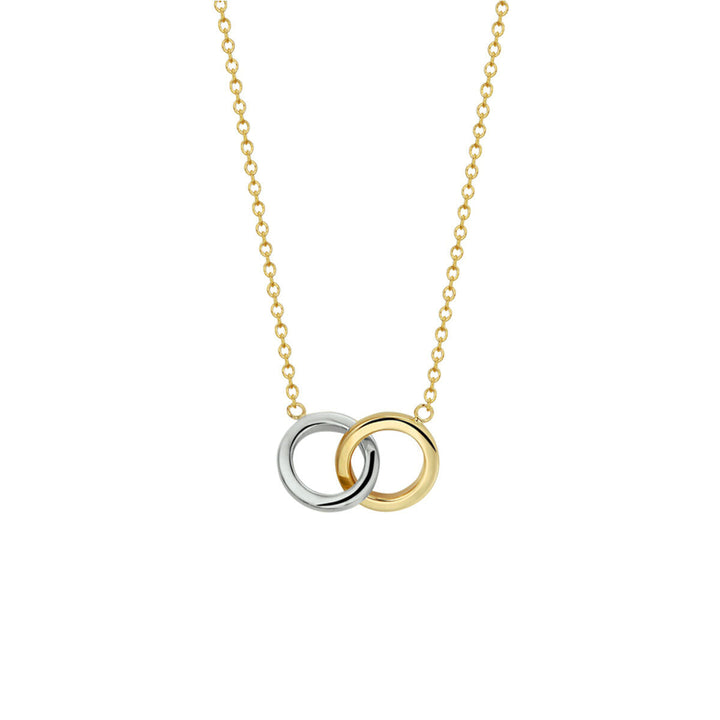 necklace rounds 40 - 42 - 44 cm 14K bicolor gold yellow/white