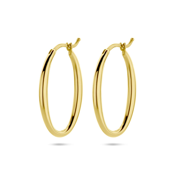 earrings oval 14K yellow gold