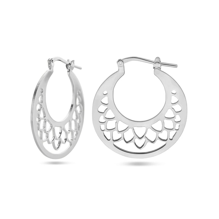 earrings silver rhodium plated