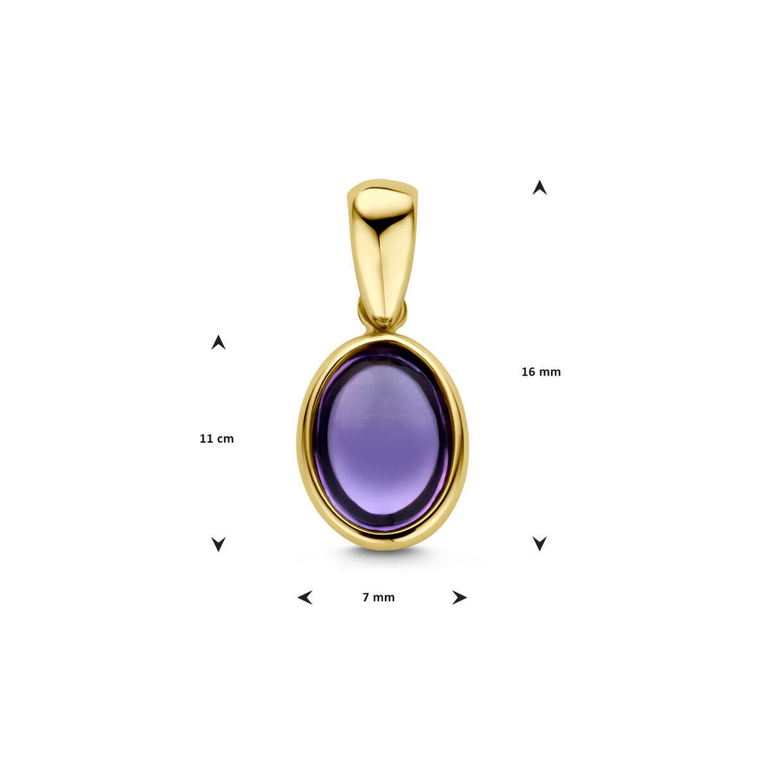 pendant amethyst 14K yellow gold