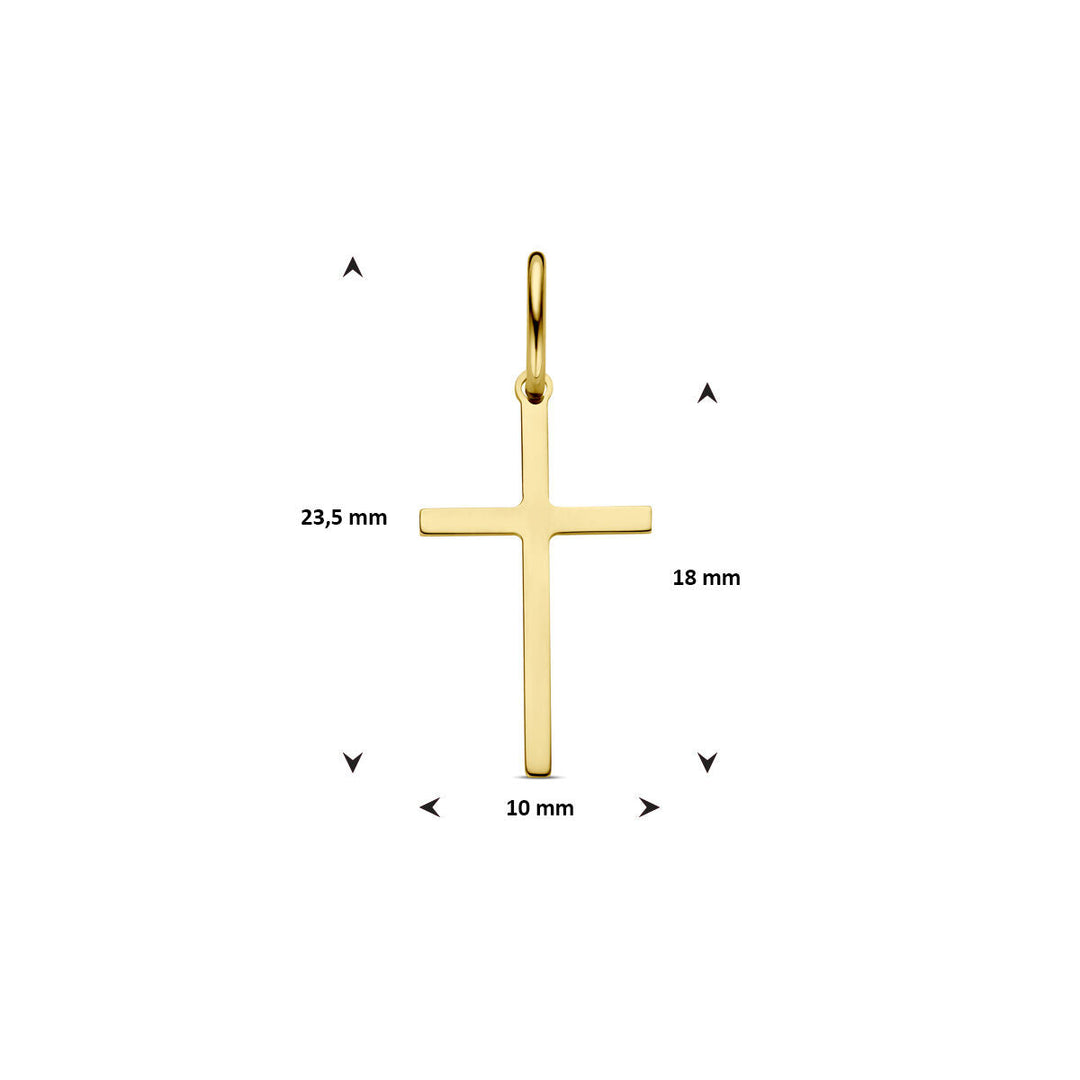 pendant cross 14K yellow gold