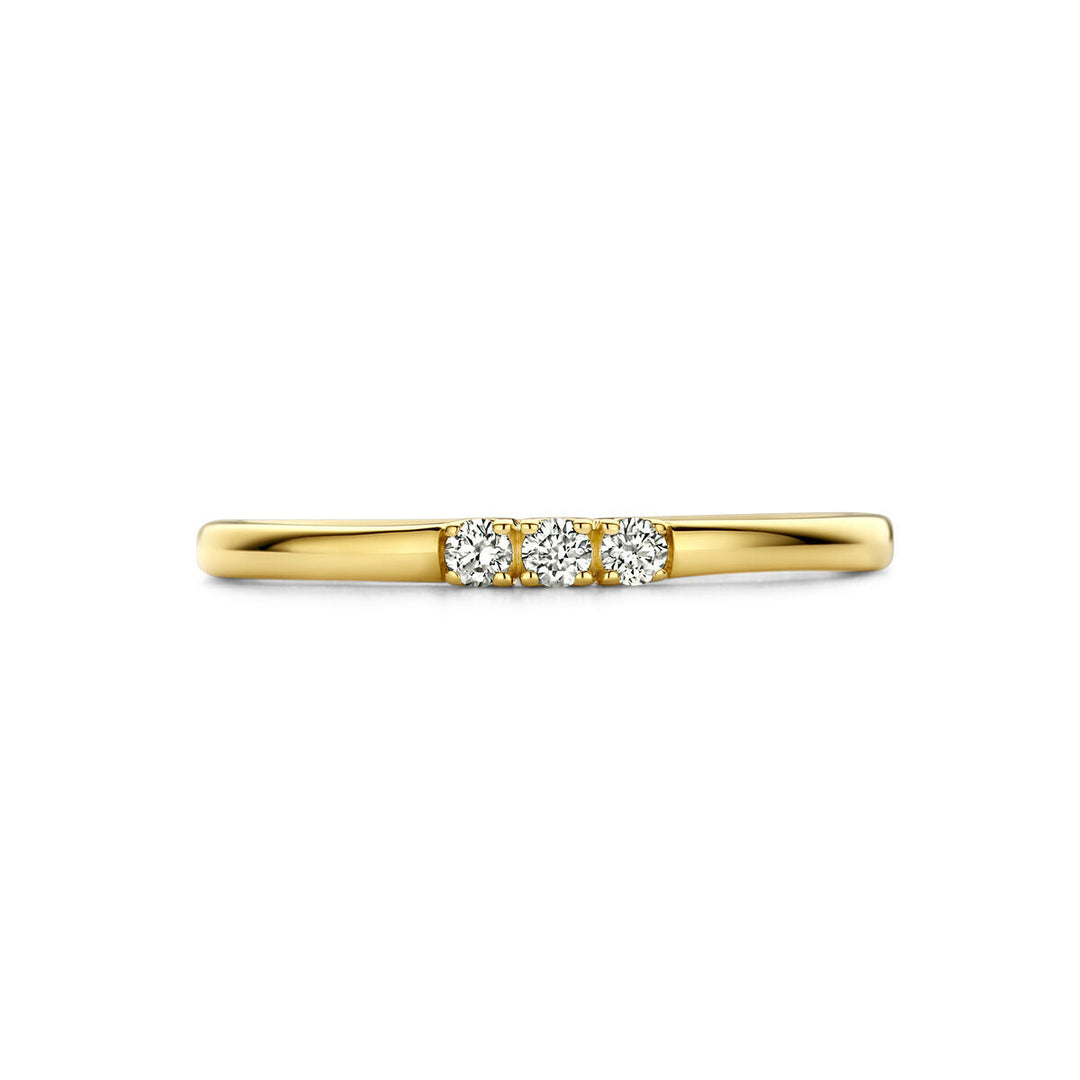 memoir ring trilogy diamond 0.09ct h si 14K yellow gold