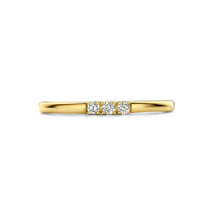 memoir ring trilogy diamond 0.09ct h si 14K yellow gold