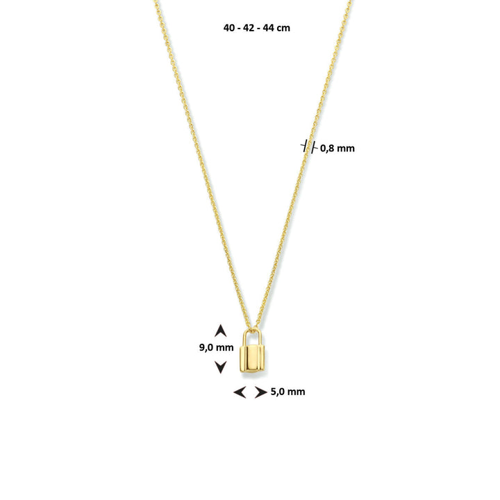 Gouden dames ketting slot 14K