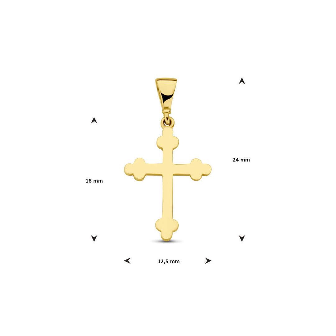 pendant cross 14K yellow gold