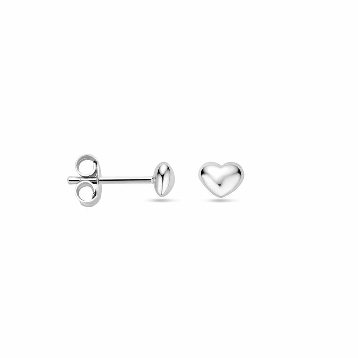 oorknoppen hartje 3,5 mm zilver gerhodineerd