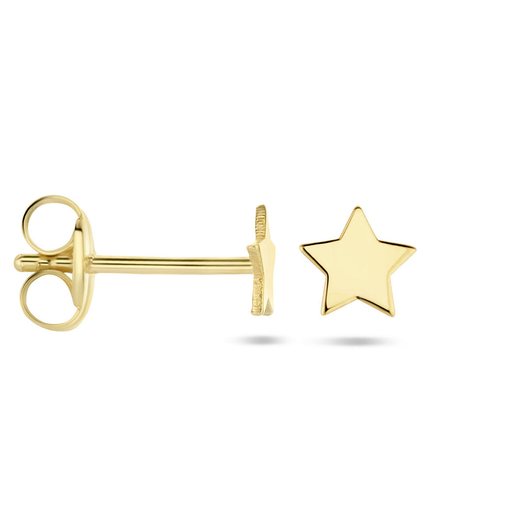 star stud earrings 14K yellow gold