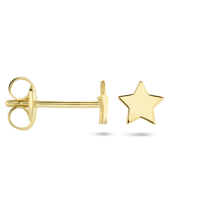 star stud earrings 14K yellow gold