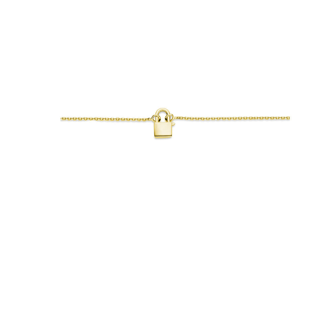 collier slot 1,5 mm 46 cm 3 micron zilver verguld (geel)