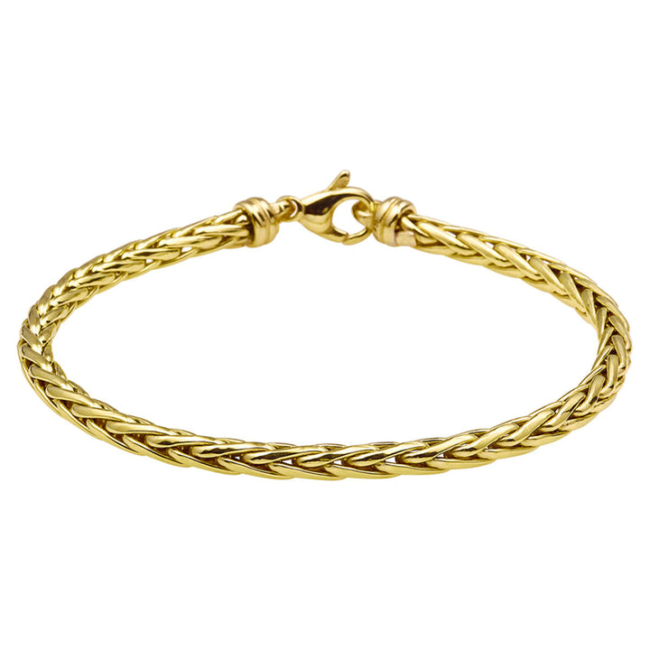 bracelet foxtail 4.0 mm 19 cm Zilgold (yellow gold with silver core)