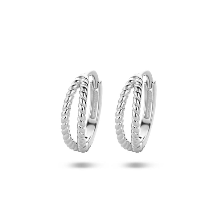 klapoorringen zilver gerhodineerd