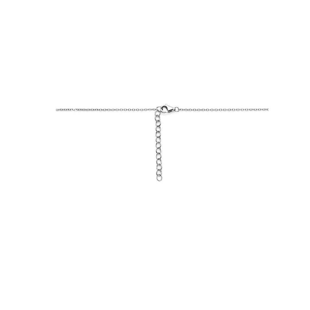 necklace circles 41 + 4 cm silver rhodium plated