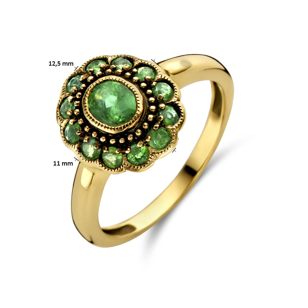 emerald ring 14K yellow gold