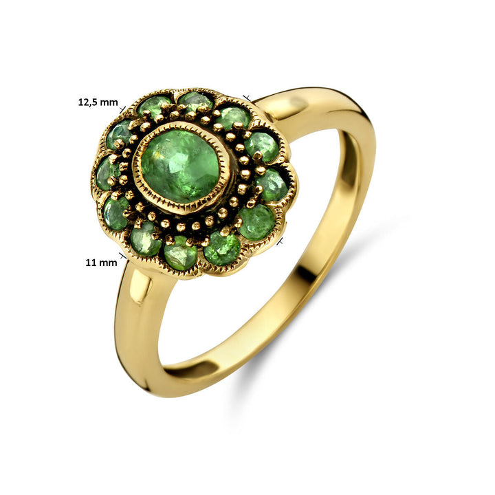 emerald ring 14K yellow gold