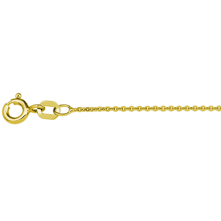 necklace anchor flat 1.1 mm 41 + 4 cm 3 micron silver gold plated (yellow)
