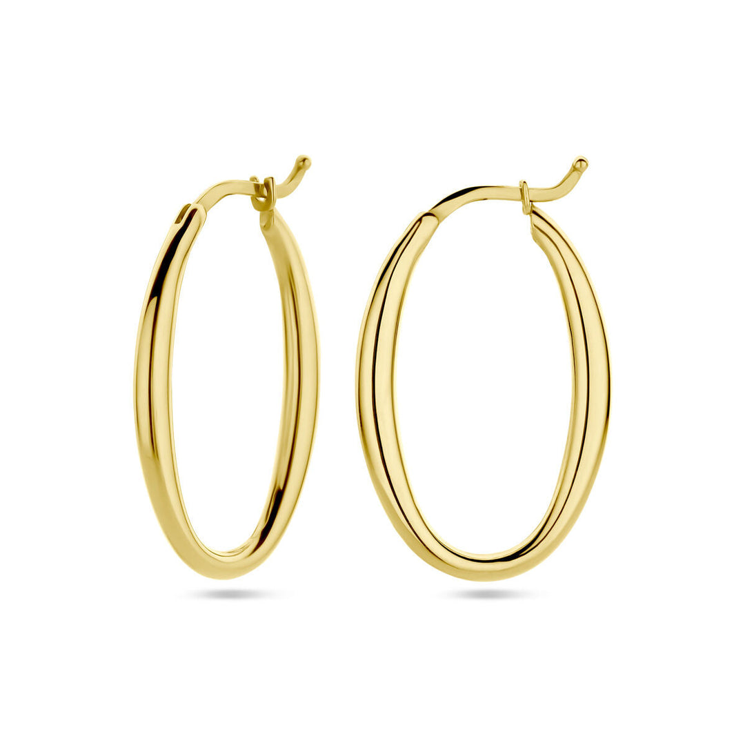 earrings oval 14K yellow gold