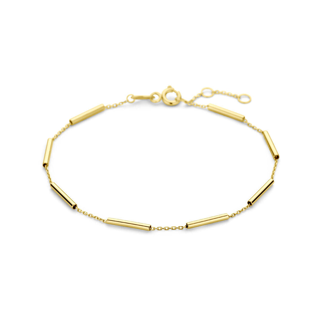 Gold bracelet ladies tubes 14K
