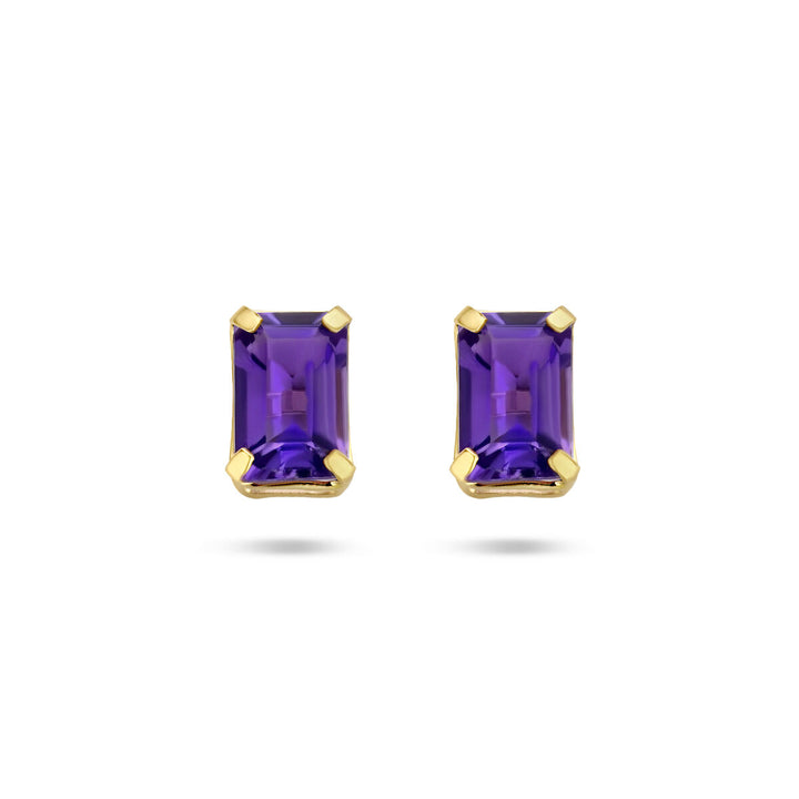 ear studs amethyst 14K yellow gold