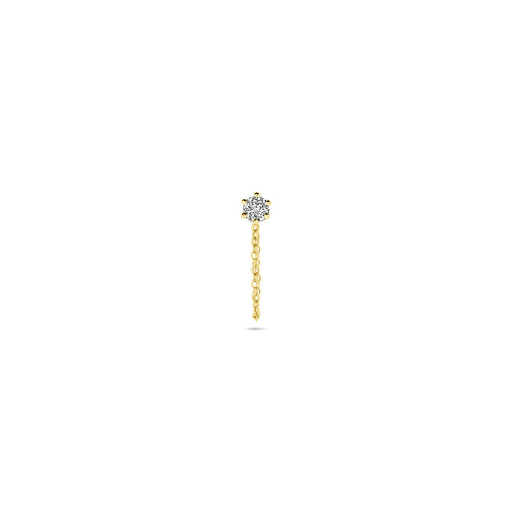 ear stud diamond 0.05ct h si per piece 14K yellow gold