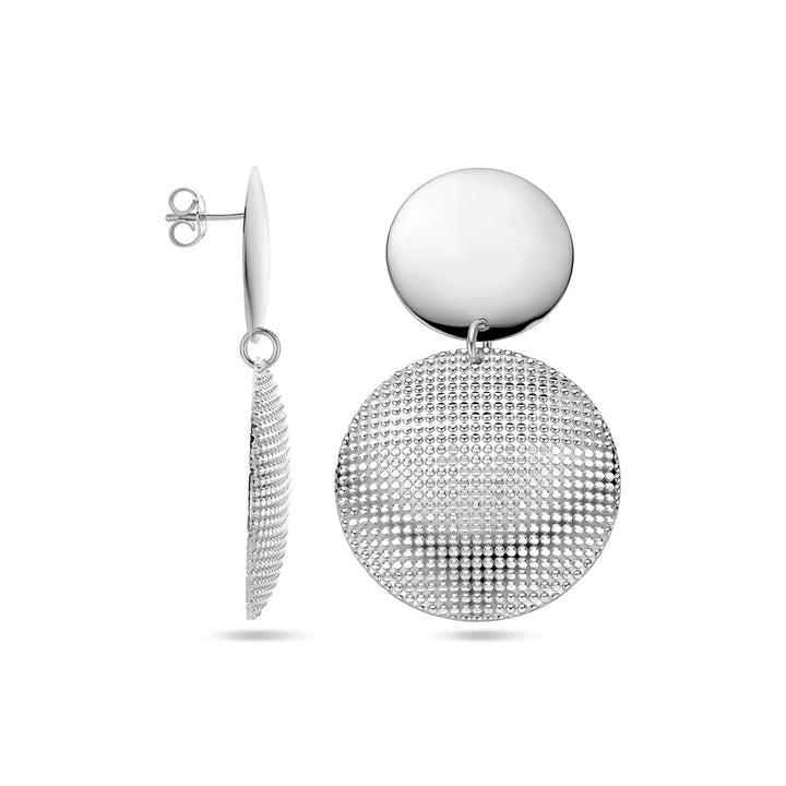 silver rhodium plated earrings