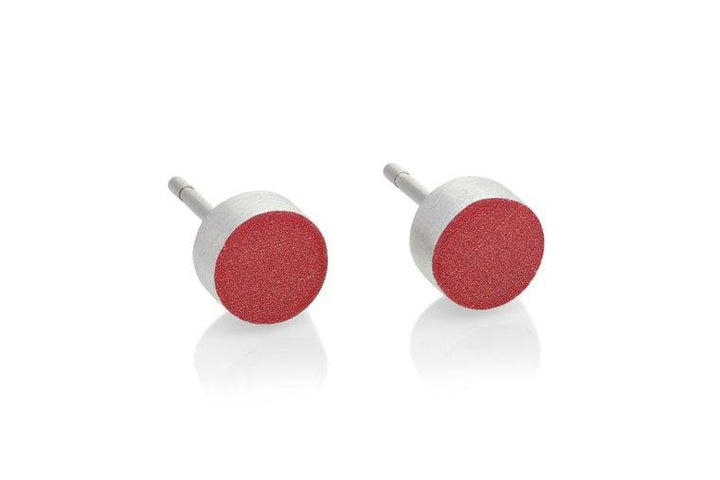 Ear stud Small round Red O36R