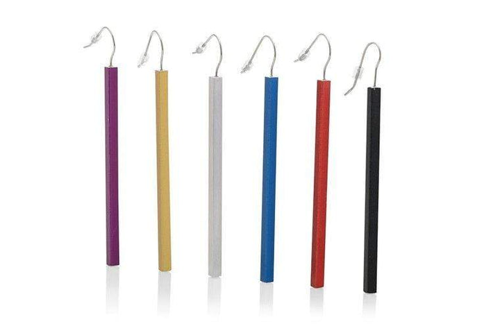Earring long bars Purple O38P