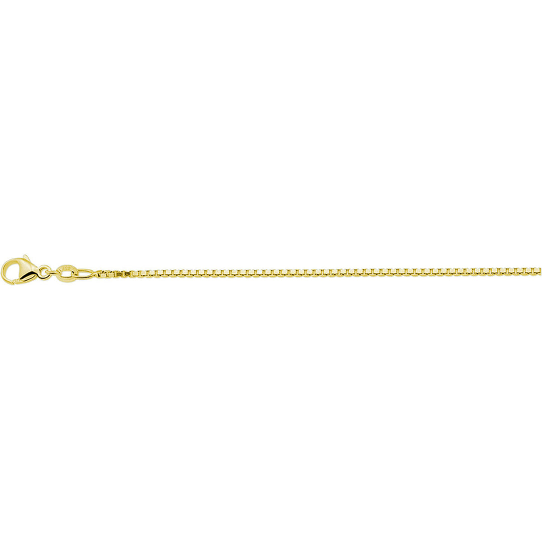 collier venetiaans 1,3 mm 41 + 4 cm 3 micron zilver verguld (geel)