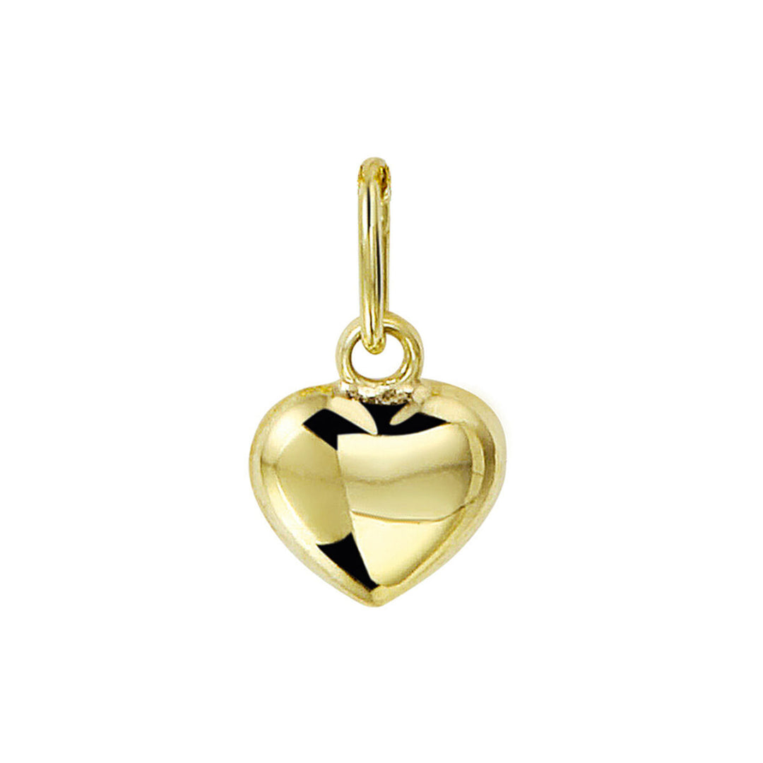 9k pendant heart, 9K yellow gold colored
