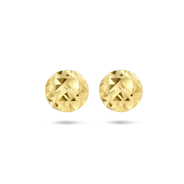 ear studs diamond-plated 14K yellow gold