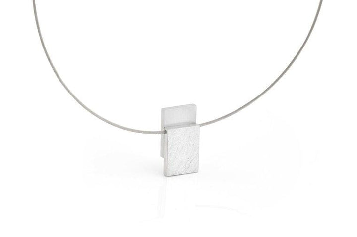Necklace Rectangle matt ice matting C215
