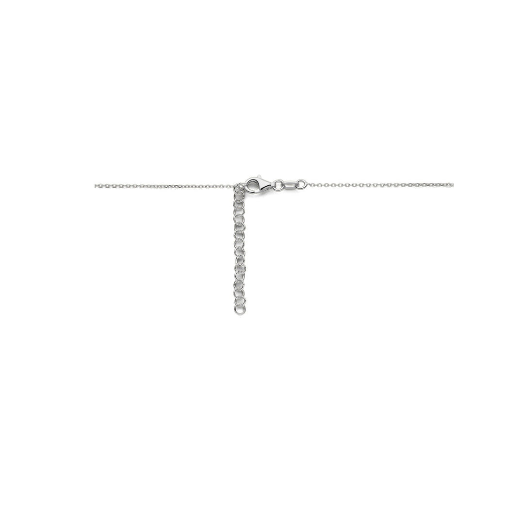 necklace hearts 41 + 4 cm silver rhodium plated