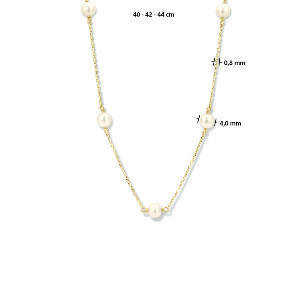 necklace pearl 40 - 42 - 44 cm 14K yellow gold
