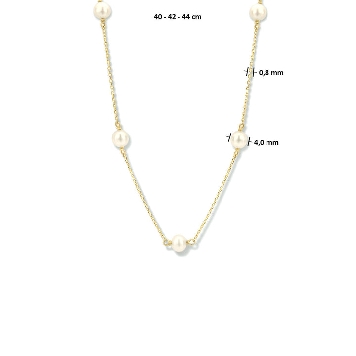 necklace pearl 40 - 42 - 44 cm 14K yellow gold
