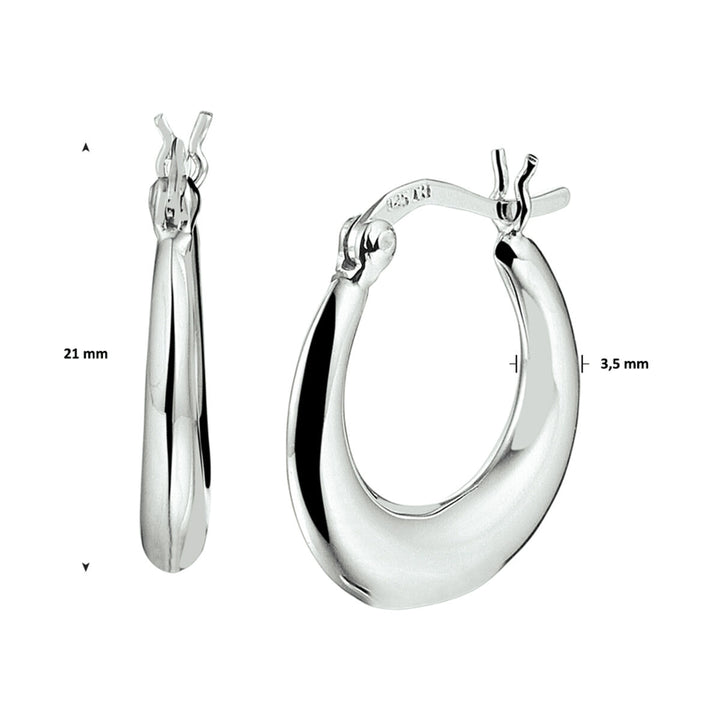 earrings silver rhodium plated
