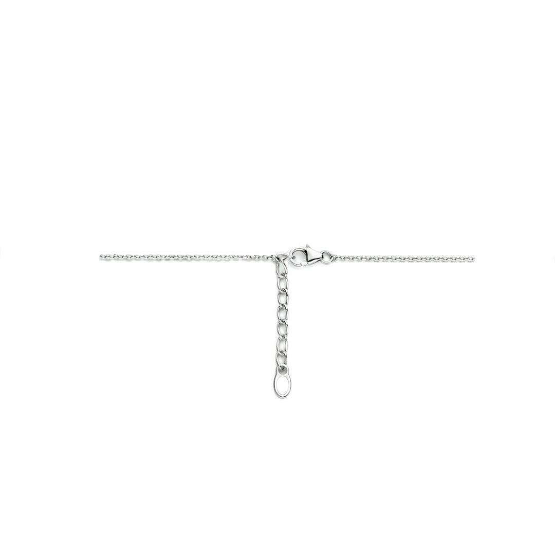 necklace zirconia 42 + 3 cm silver rhodium plated