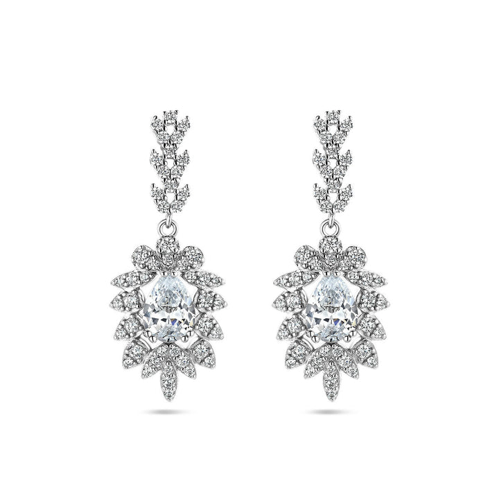 oorhangers zirkonia zilver gerhodineerd