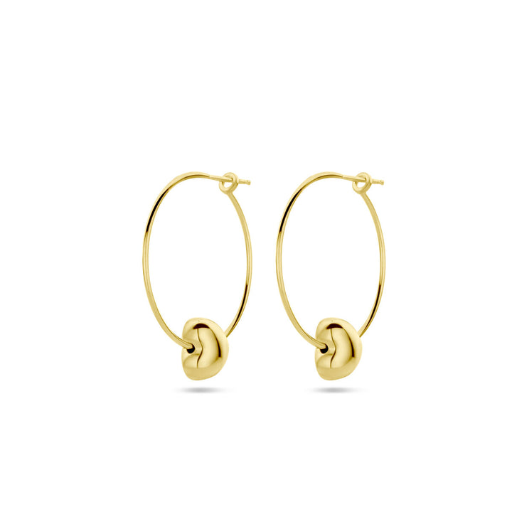 earrings heart 1 micron silver gold plated (yellow)