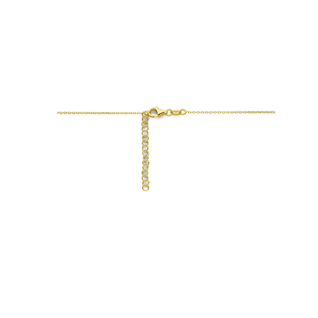 necklace hearts 41 + 4 cm 3 micron silver gold plated (yellow)