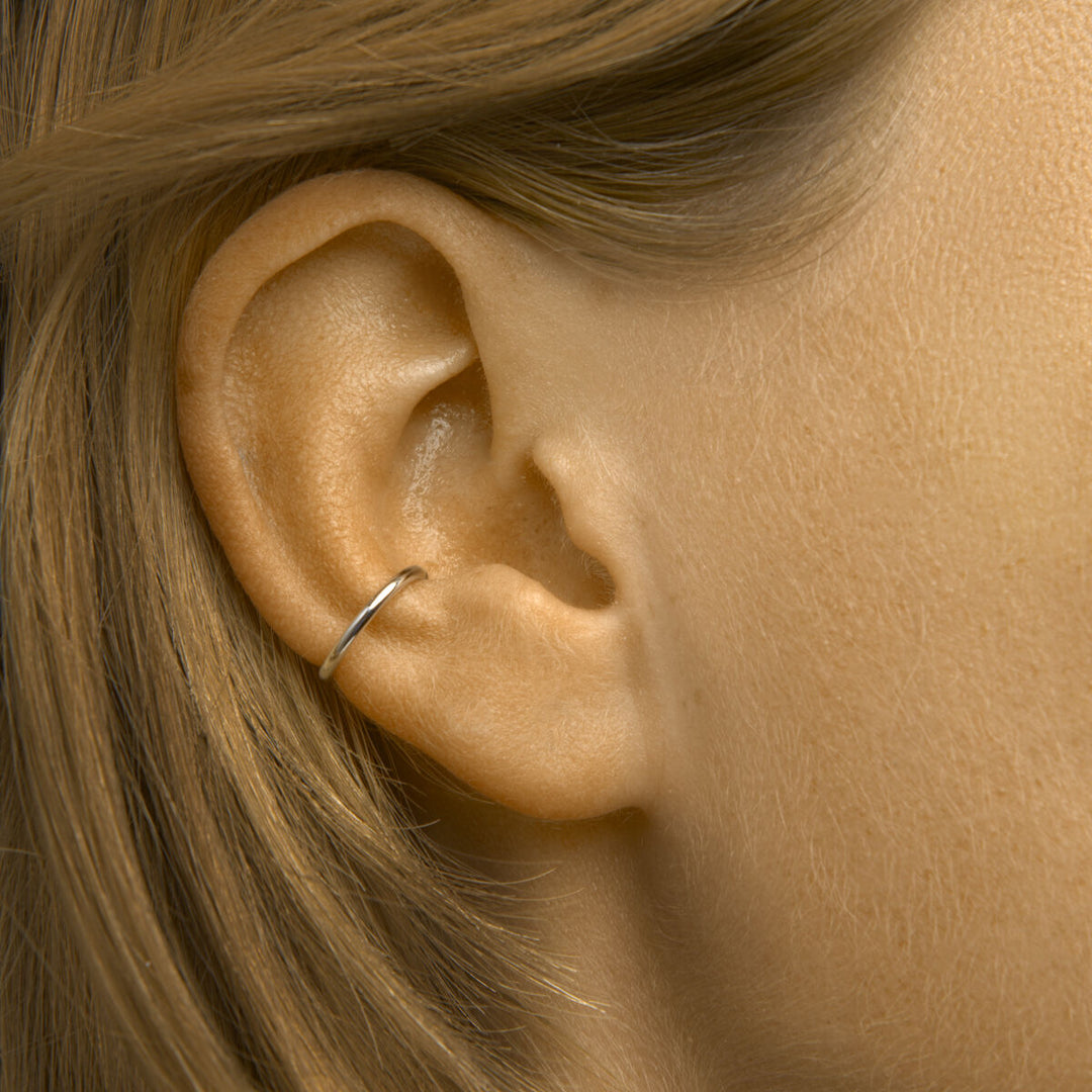 earcuff silver rhodium plated