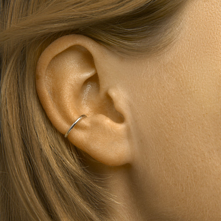 earcuff silver rhodium plated