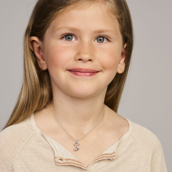 Zilveren kinderhanger kat 925 gerhodineerd