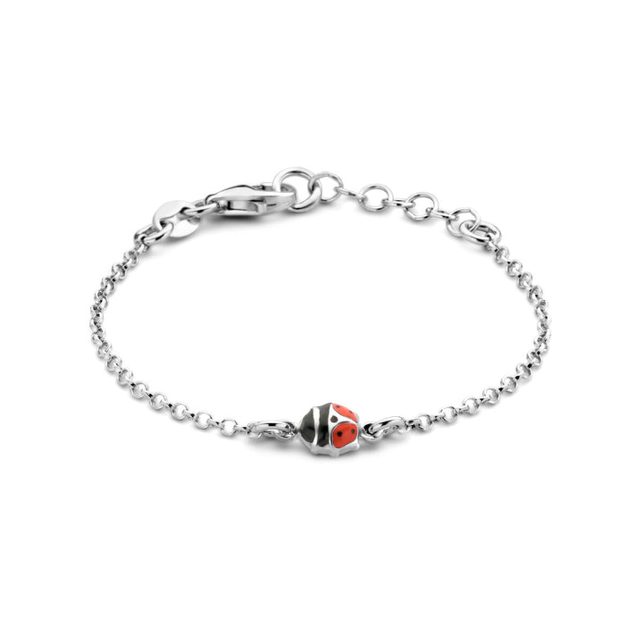 bracelet ladybug 11 + 2 cm silver rhodium plated
